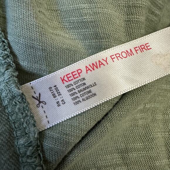 DAILY PRACTICE ANTHROPOLOGIE Lounge Maxi Dress Sage Green Hi-Low Cotton - Picture 10 of 14